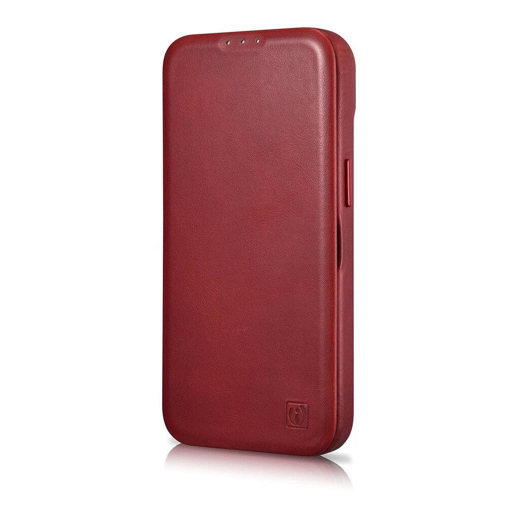 iCarer Leather iPhone 14 Flip Magnetic MagSafe Red (AKI14220705-RD) hinta ja tiedot | Puhelimen kuoret ja kotelot | hobbyhall.fi