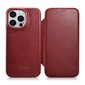 iCarer Leather iPhone 14 Pro Flip Magnetic MagSafe Red (AKI14220706-RD) hinta ja tiedot | Puhelimen kuoret ja kotelot | hobbyhall.fi