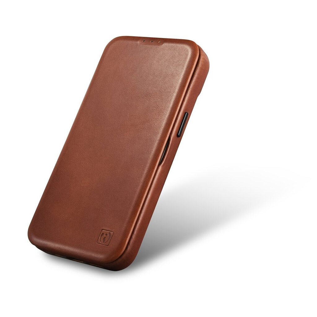 iCarer Leather iPhone 14 Plus magnetic flip MagSafe brown (AKI14220707-BN) hinta ja tiedot | Puhelimen kuoret ja kotelot | hobbyhall.fi
