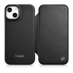 iCarer Leather iPhone 14 Flip Magnetic MagSafe Black (WMI14220713-BK) hinta ja tiedot | Puhelimen kuoret ja kotelot | hobbyhall.fi