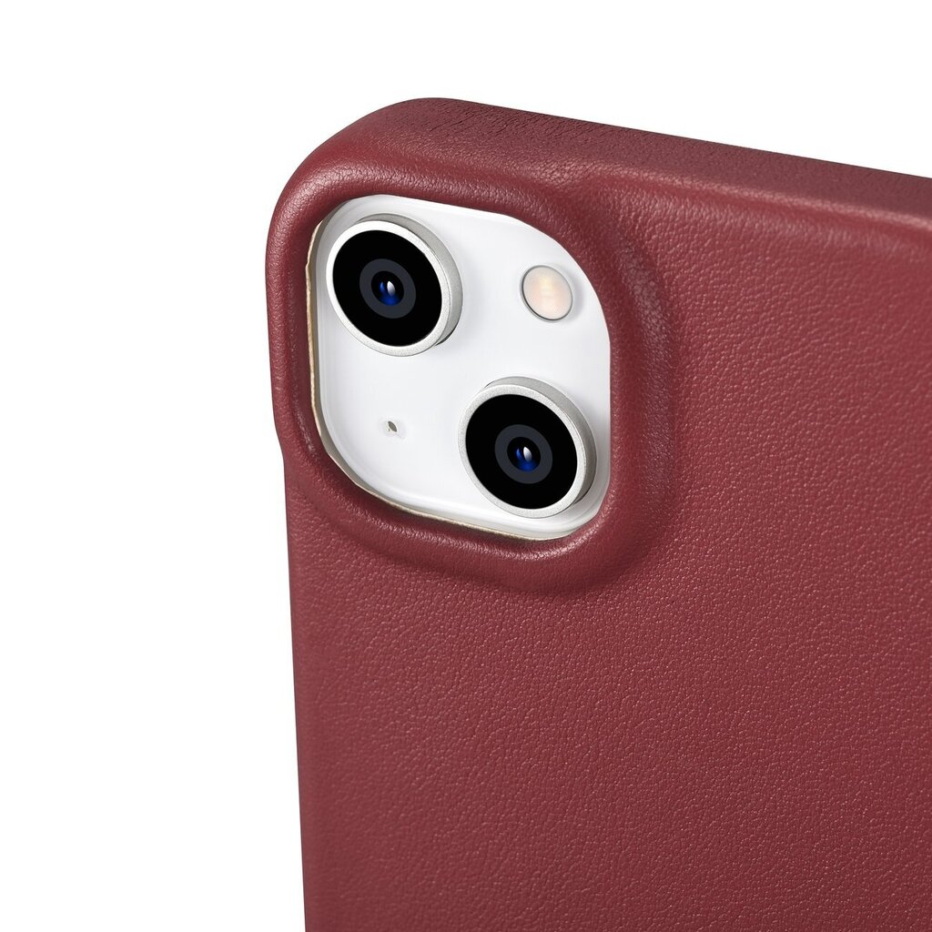 iCarer Leather iPhone 14 Flip Magnetic MagSafe Red (WMI14220713-RD) hinta ja tiedot | Puhelimen kuoret ja kotelot | hobbyhall.fi