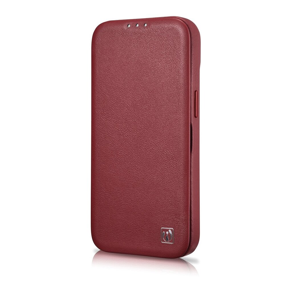 iCarer Leather iPhone 14 Flip Magnetic MagSafe Red (WMI14220713-RD) hinta ja tiedot | Puhelimen kuoret ja kotelot | hobbyhall.fi