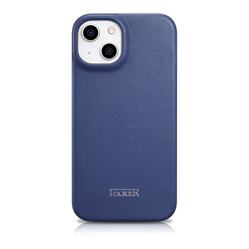 iCarer Leather iPhone 14 Flip Magnetic MagSafe Blue (WMI14220713-BU) hinta ja tiedot | Puhelimen kuoret ja kotelot | hobbyhall.fi