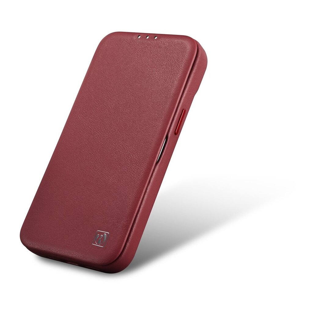 iCarer Leather iPhone 14 Pro Flip Magnetic MagSafe Red (WMI14220714-RD) hinta ja tiedot | Puhelimen kuoret ja kotelot | hobbyhall.fi