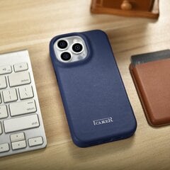 iCarer Leather iPhone 14 Pro Flip Magnetic MagSafe Leather blue (WMI14220714-BU) hinta ja tiedot | Puhelimen kuoret ja kotelot | hobbyhall.fi