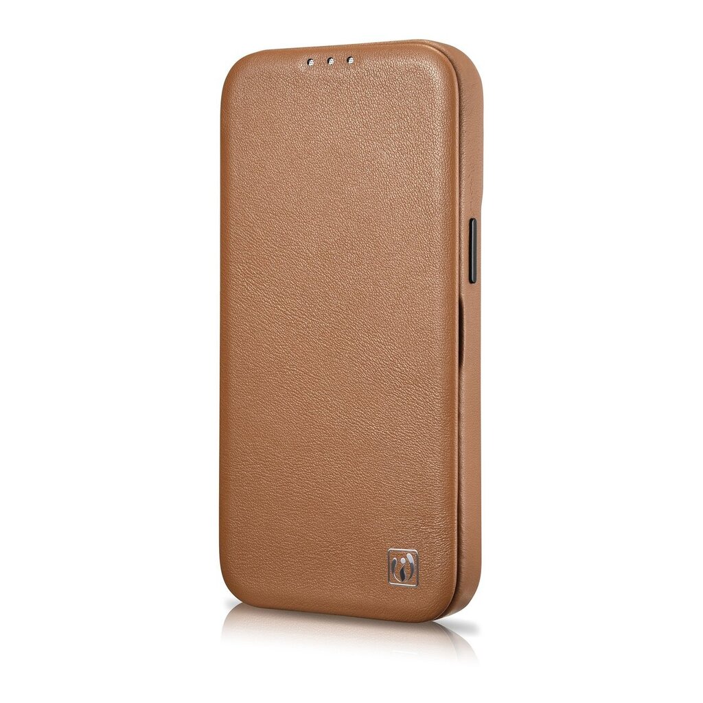 iCarer Leather iPhone 14 Plus Flip Magnetic MagSafe Brown (WMI14220715-BN) hinta ja tiedot | Puhelimen kuoret ja kotelot | hobbyhall.fi