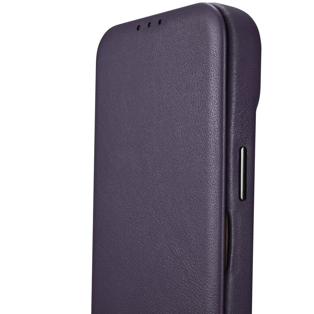 iCarer Leather iPhone 14 Plus Flip Magnetic MagSafe Leather Dark Purple (WMI14220715-DP) hinta ja tiedot | Puhelimen kuoret ja kotelot | hobbyhall.fi