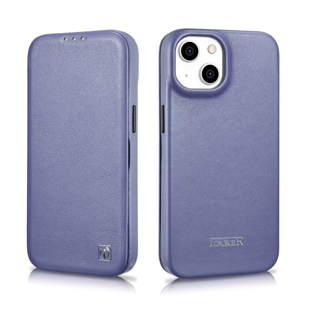 iCarer Leather iPhone 14 Plus Flip Magnetic MagSafe Light Purple (WMI14220715-LP) hinta ja tiedot | Puhelimen kuoret ja kotelot | hobbyhall.fi