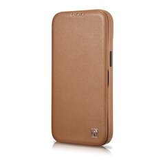 iCarer Leather iPhone 14 Pro Max Flip Magnetic MagSafe Leather Brown (WMI14220716-BN) hinta ja tiedot | Puhelimen kuoret ja kotelot | hobbyhall.fi