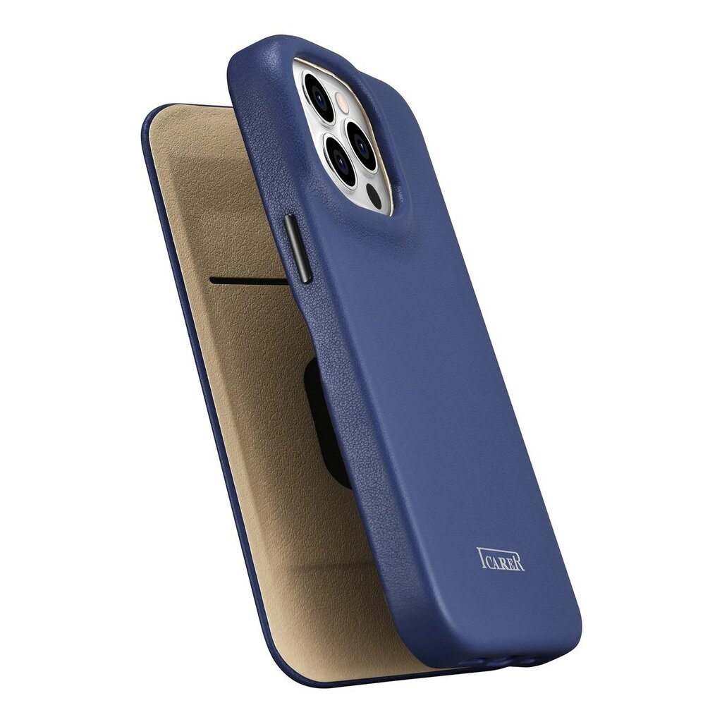 iCarer Leather iPhone 14 Pro Max Flip Magnetic MagSafe Blue (WMI14220716-BU) hinta ja tiedot | Puhelimen kuoret ja kotelot | hobbyhall.fi
