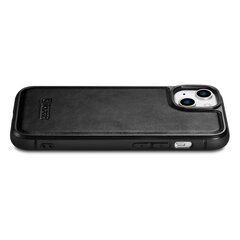 iCarer Leather iPhone 14 (MagSafe compatible) black (WMI14220717-BK) hinta ja tiedot | Puhelimen kuoret ja kotelot | hobbyhall.fi