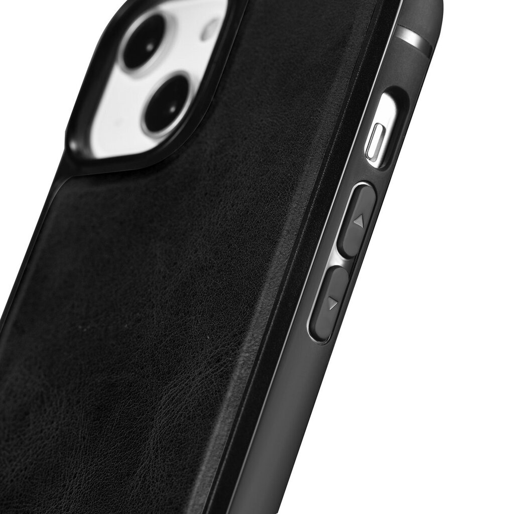 iCarer Leather iPhone 14 (MagSafe compatible) black (WMI14220717-BK) hinta ja tiedot | Puhelimen kuoret ja kotelot | hobbyhall.fi