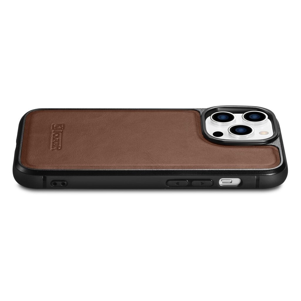 iCarer Leather iPhone 14 Pro (MagSafe compatible) brown (WMI14220718-BN) hinta ja tiedot | Puhelimen kuoret ja kotelot | hobbyhall.fi