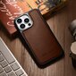 iCarer Leather iPhone 14 Pro (MagSafe compatible) brown (WMI14220718-BN) hinta ja tiedot | Puhelimen kuoret ja kotelot | hobbyhall.fi