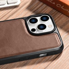iCarer Leather iPhone 14 Pro (MagSafe compatible) brown (WMI14220718-BN) hinta ja tiedot | Puhelimen kuoret ja kotelot | hobbyhall.fi