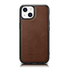 iCarer Leather iPhone 14 Plus (MagSafe compatible) brown (WMI14220719-BN) hinta ja tiedot | Puhelimen kuoret ja kotelot | hobbyhall.fi