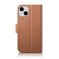 iCarer 2in1 iPhone 14 Flip Leather Anti-RFID Brown (WMI14220725-BN) hinta ja tiedot | Puhelimen kuoret ja kotelot | hobbyhall.fi