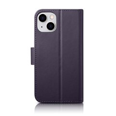 iCarer 2in1 iPhone 14 Leather Flip Anti-RFID dark purple (WMI14220725-DP) hinta ja tiedot | Puhelimen kuoret ja kotelot | hobbyhall.fi