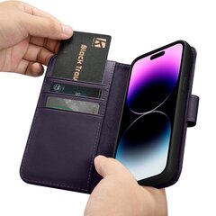 iCarer 2in1 iPhone 14 Pro FlipAnti-RFID dark purple (WMI14220726-DP) hinta ja tiedot | Puhelimen kuoret ja kotelot | hobbyhall.fi