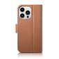 iCarer 2in1 iPhone 14 Pro Max Leather Flip Anti-RFID Brown (WMI14220728-BN) hinta ja tiedot | Puhelimen kuoret ja kotelot | hobbyhall.fi