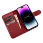 iCarer 2in1 iPhone 14 Pro Max Leather Flip Anti-RFID red (WMI14220728-RD) hinta ja tiedot | Puhelimen kuoret ja kotelot | hobbyhall.fi