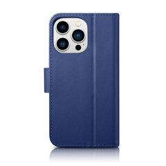 iCarer 2in1 iPhone 14 Pro Max Leather Flip Anti-RFID blue (WMI14220728-BU) hinta ja tiedot | Puhelimen kuoret ja kotelot | hobbyhall.fi