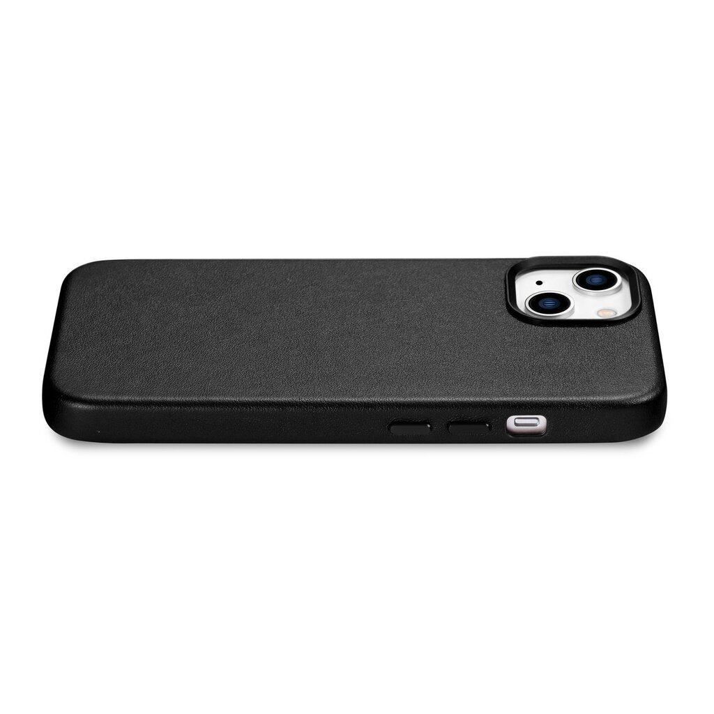 iCarer Leather iPhone 14 Plus black (MagSafe compatible) hinta ja tiedot | Puhelimen kuoret ja kotelot | hobbyhall.fi