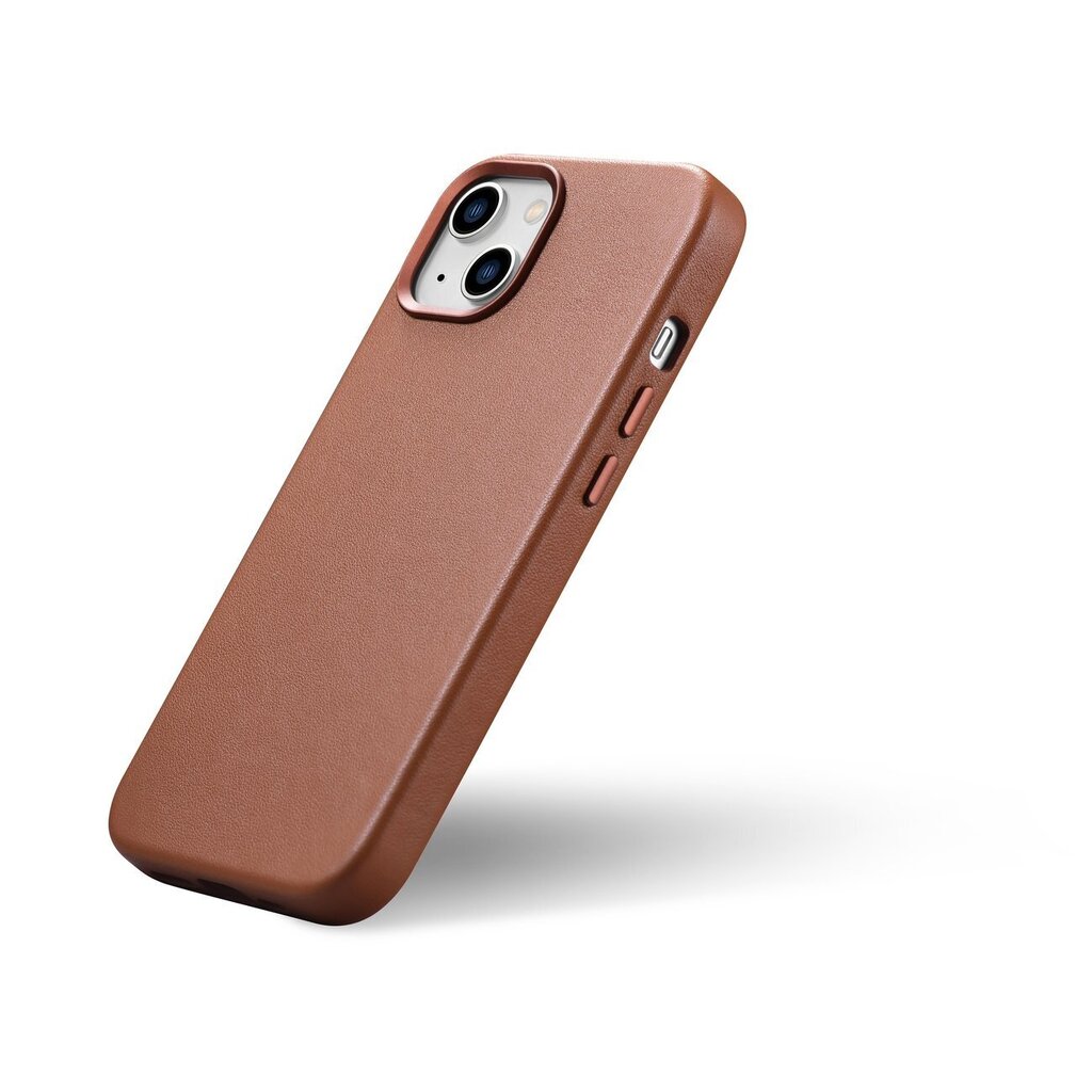 iCarer Leather iPhone 14 Plus brown (MagSafe compatible) hinta ja tiedot | Puhelimen kuoret ja kotelot | hobbyhall.fi