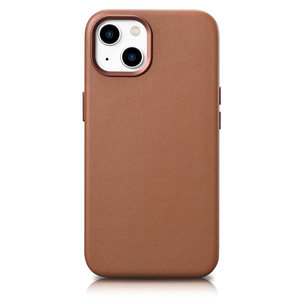 iCarer Leather iPhone 14 Plus brown (MagSafe compatible) hinta ja tiedot | Puhelimen kuoret ja kotelot | hobbyhall.fi