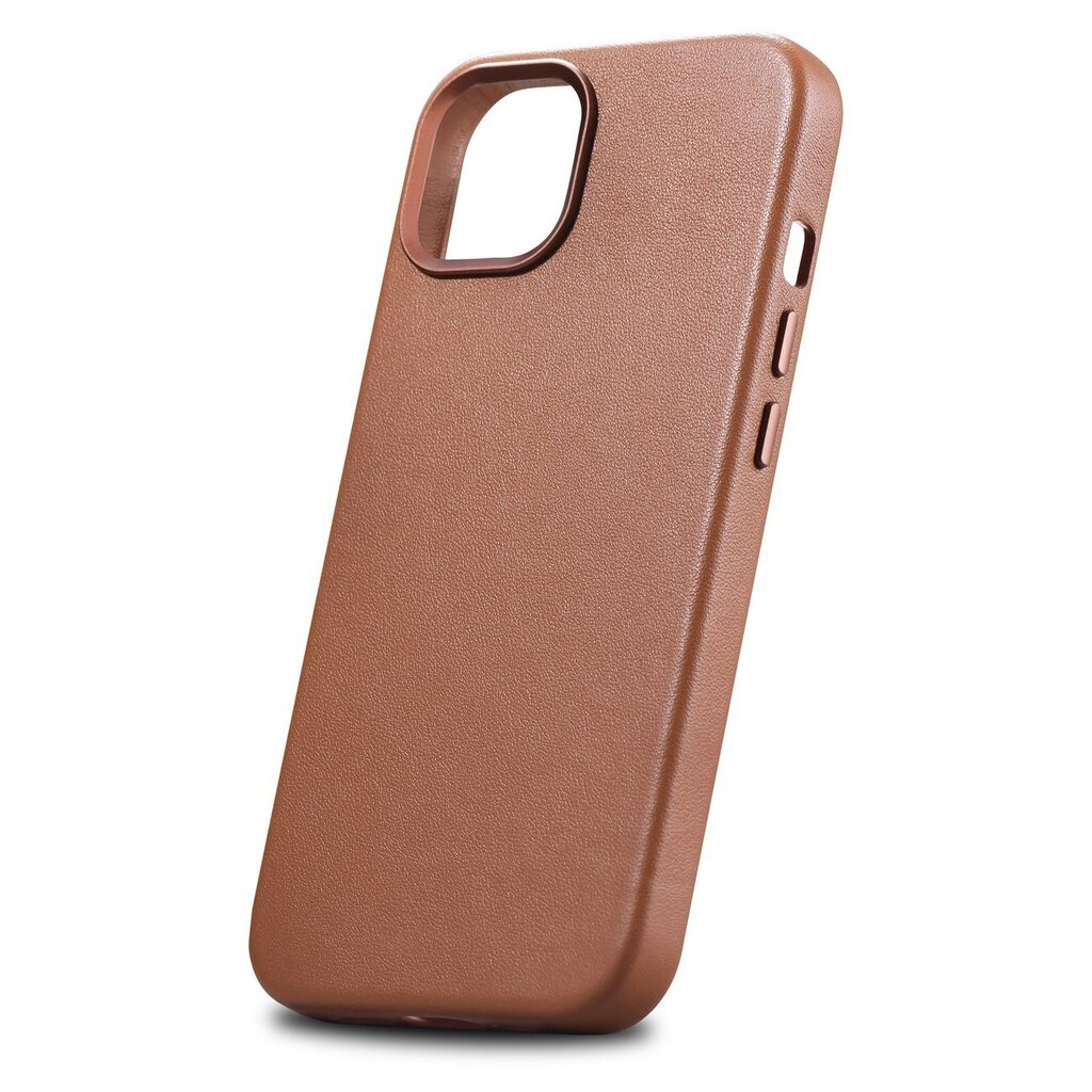 iCarer Leather iPhone 14 Plus brown (MagSafe compatible) hinta ja tiedot | Puhelimen kuoret ja kotelot | hobbyhall.fi