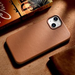 iCarer Leather iPhone 14 Plus brown (MagSafe compatible) hinta ja tiedot | Puhelimen kuoret ja kotelot | hobbyhall.fi