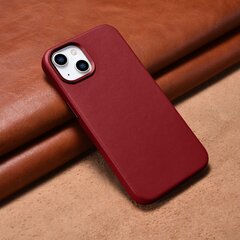 iCarer Leather iPhone 14 Plus red (MagSafe compatible) hinta ja tiedot | Puhelimen kuoret ja kotelot | hobbyhall.fi