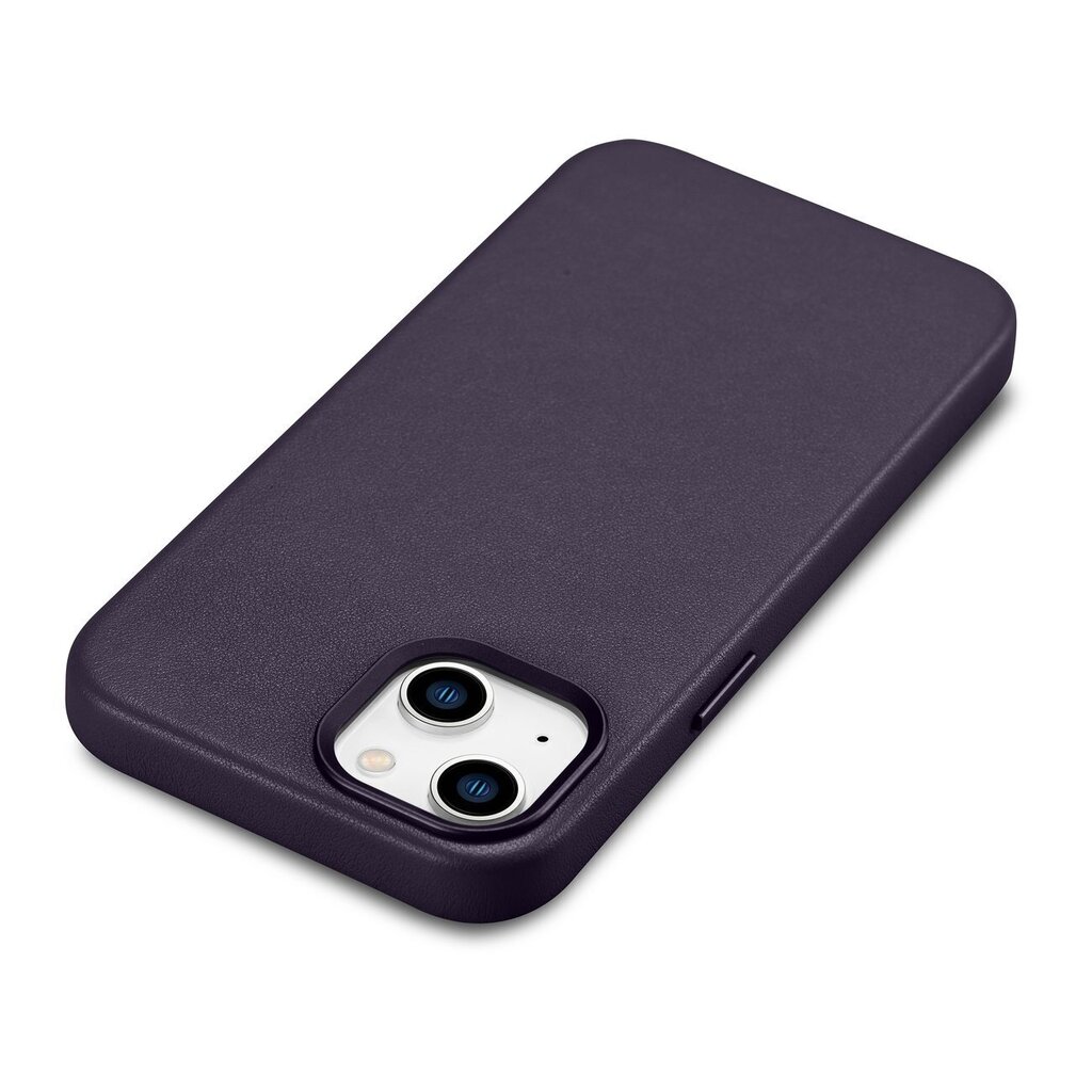 iCarer Leather iPhone 14 Plus dark purple (MagSafe compatible) hinta ja tiedot | Puhelimen kuoret ja kotelot | hobbyhall.fi