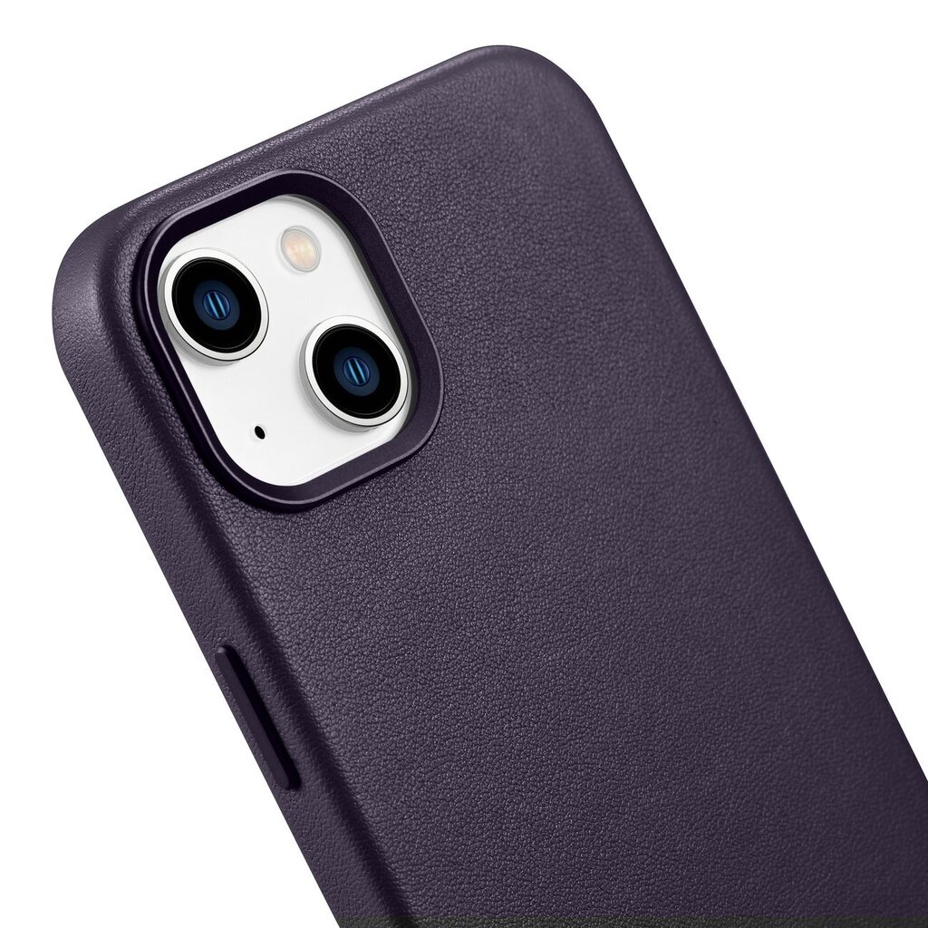 iCarer Leather iPhone 14 Plus dark purple (MagSafe compatible) hinta ja tiedot | Puhelimen kuoret ja kotelot | hobbyhall.fi