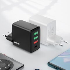 Dudao A5H, 3x USB / 1x USB Type C 20W, PD, QC 3.0 black hinta ja tiedot | Puhelimen laturit | hobbyhall.fi