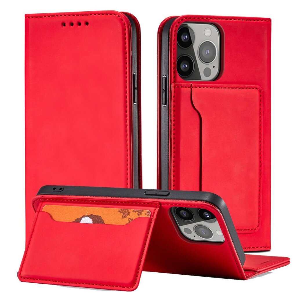 Magnet Card iPhone 14 Pro Max red hinta ja tiedot | Puhelimen kuoret ja kotelot | hobbyhall.fi