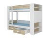 Sänky ADRK Furniture Garet 80x180 cm, valkoinen / tammi hinta ja tiedot | Lastensängyt | hobbyhall.fi