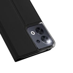 Dux Ducis Skin Pro Oppo Reno 8 flip card wallet stand Black hinta ja tiedot | Puhelimen kuoret ja kotelot | hobbyhall.fi