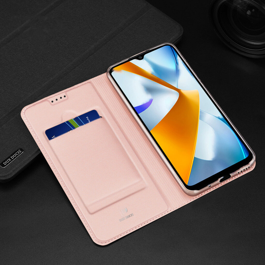 Dux Ducis Skin Pro Oppo Reno 8 flip card wallet stand blue hinta ja tiedot | Puhelimen kuoret ja kotelot | hobbyhall.fi