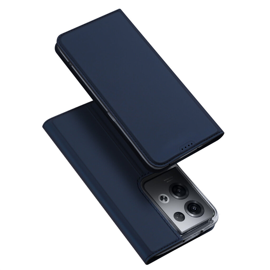 Dux Ducis Skin Pro Oppo Reno 8 Pro flip card wallet stand blue hinta ja tiedot | Puhelimen kuoret ja kotelot | hobbyhall.fi