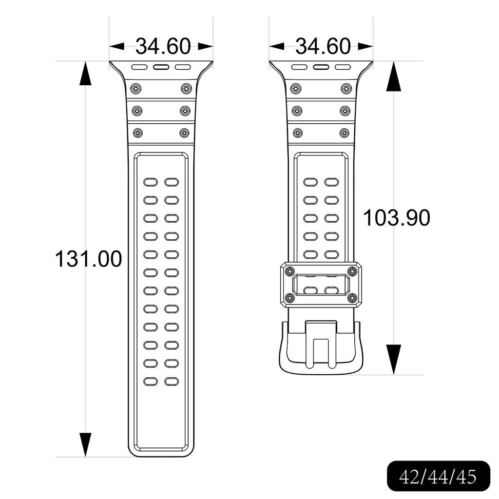 Strap Triple Protection Bracelet hinta ja tiedot | Älykellojen ja aktiivisuusrannekkeiden lisätarvikkeet | hobbyhall.fi