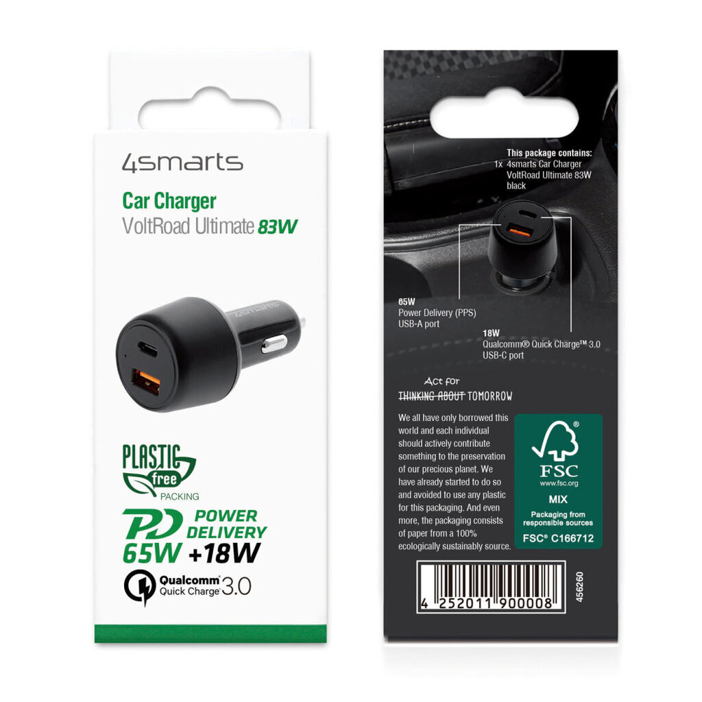 4smarts VoltRoad Ultimate 456260 hinta ja tiedot | Puhelimen laturit | hobbyhall.fi