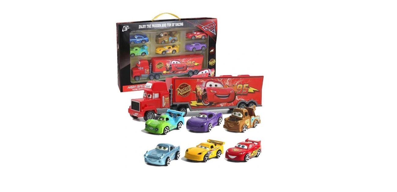 Autot McQueen Cars, 7in1 hinta ja tiedot | Poikien lelut | hobbyhall.fi