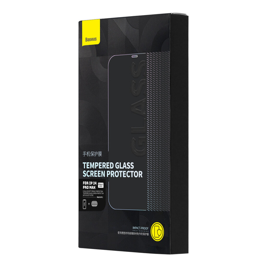 Baseus Privacy Tempered Glass hinta ja tiedot | Näytönsuojakalvot ja -lasit | hobbyhall.fi