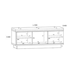 Penkki Meblocross Hybrid Hyb-02 3D, tammi / valkoinen / beige väri hinta ja tiedot | Kenkäkaapit ja -hyllyt | hobbyhall.fi