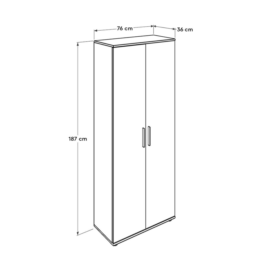 Kaappi Kalune Design SHC-529-BB-2, valkoinen hinta ja tiedot | Kenkäkaapit ja -hyllyt | hobbyhall.fi