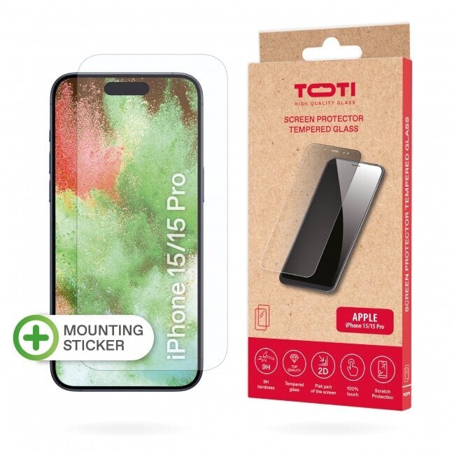 Toti Apple iPhone 15/15 Pro hinta ja tiedot | Näytönsuojakalvot ja -lasit | hobbyhall.fi