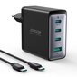 Tehokas USB-C laturi, 3x USB-C, USB-A, 100 W hinta ja tiedot | Puhelimen laturit | hobbyhall.fi