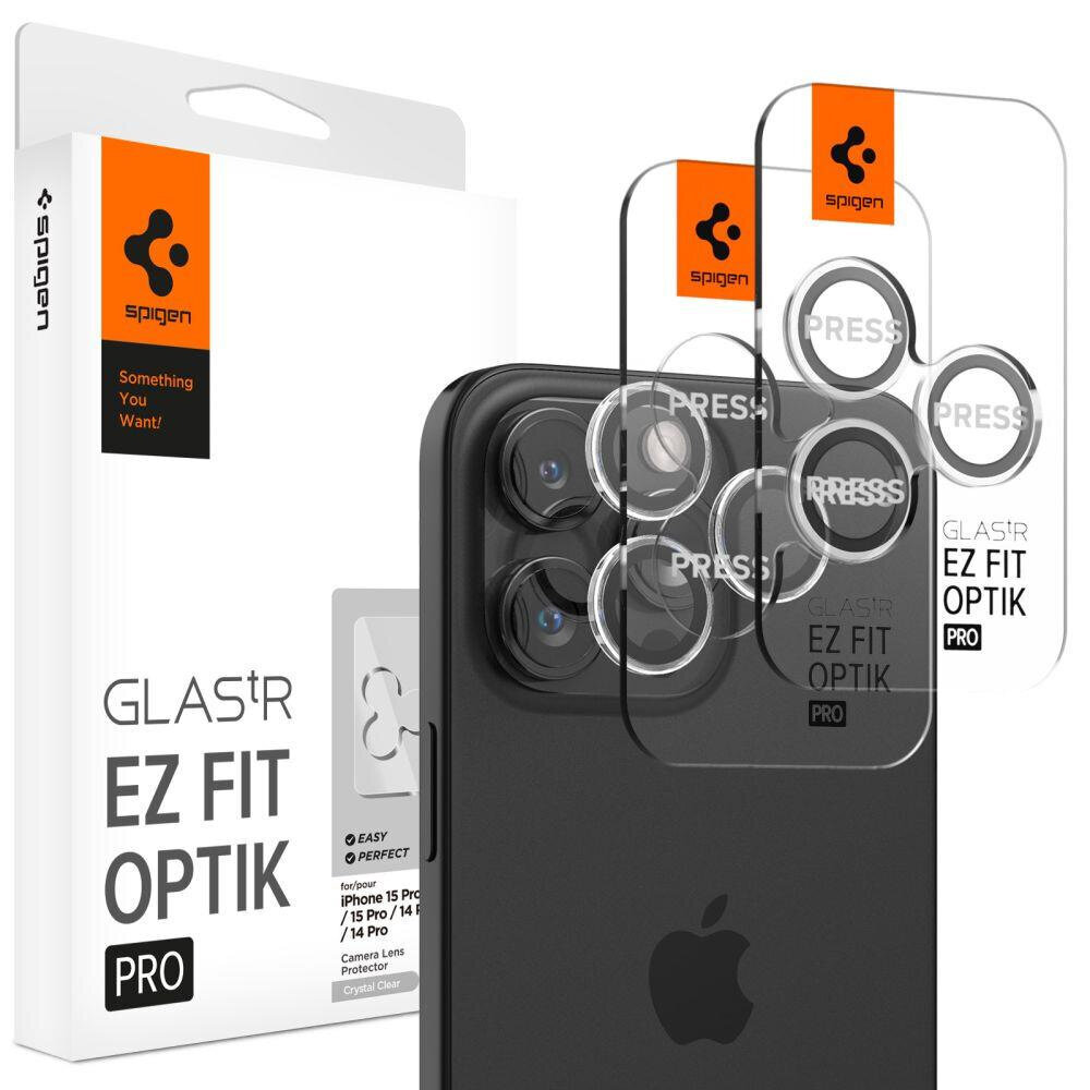 Spigen Glass tR EZ Fit Optik Pro 2 Pack hinta ja tiedot | Näytönsuojakalvot ja -lasit | hobbyhall.fi