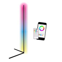 Älykäs RGB LED lattia/kulmavalaisin 140cm, musiikkitila hinta ja tiedot | LED-valonauhat | hobbyhall.fi